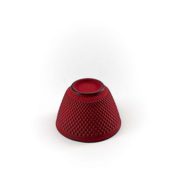 teayumi Teekanne CHIYO Tetsubin Komplett-Set Gusseisenkanne 800 ml Rot, 0.8 l, (Komplett-Set, 9-teilig), mit herausnehmbaren Edelstahlsieb, mit Henkel