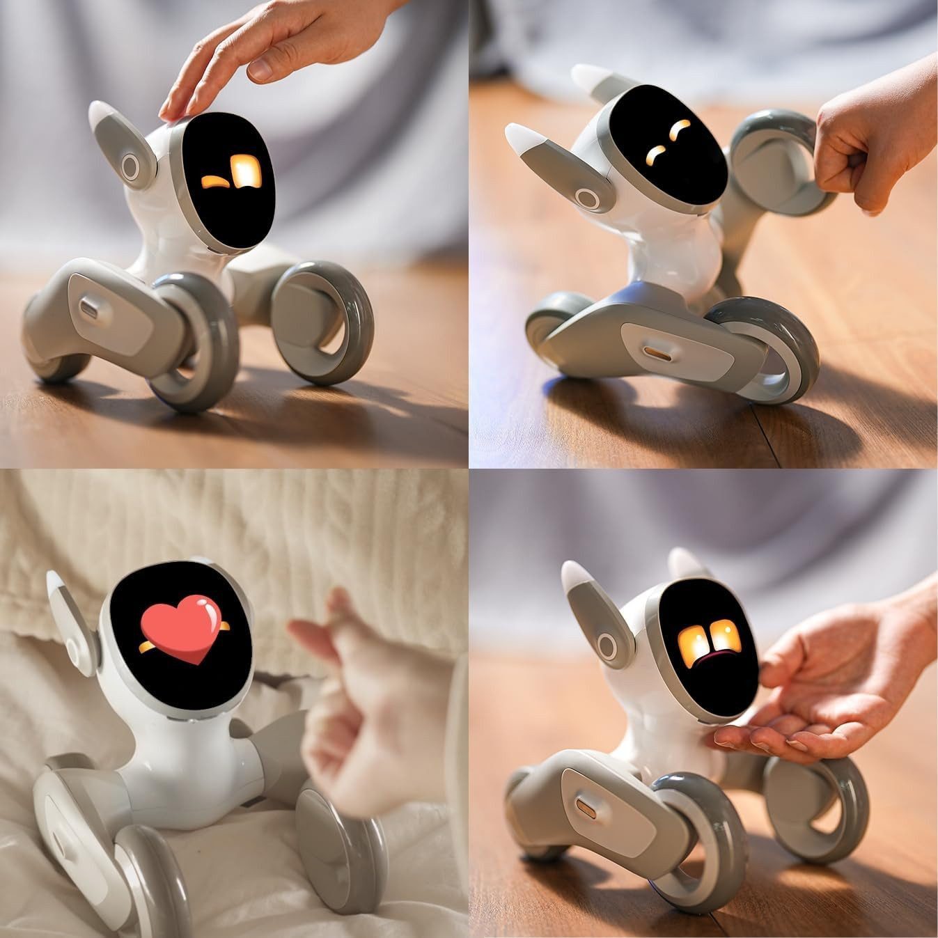 Loona Robotertier Haustier-Roboter, Intelligenter Roboterhund, Heimüberwachung, Powered by GPT-4, Sprachsteuerung und Gestenerkennung, mit Ladestation