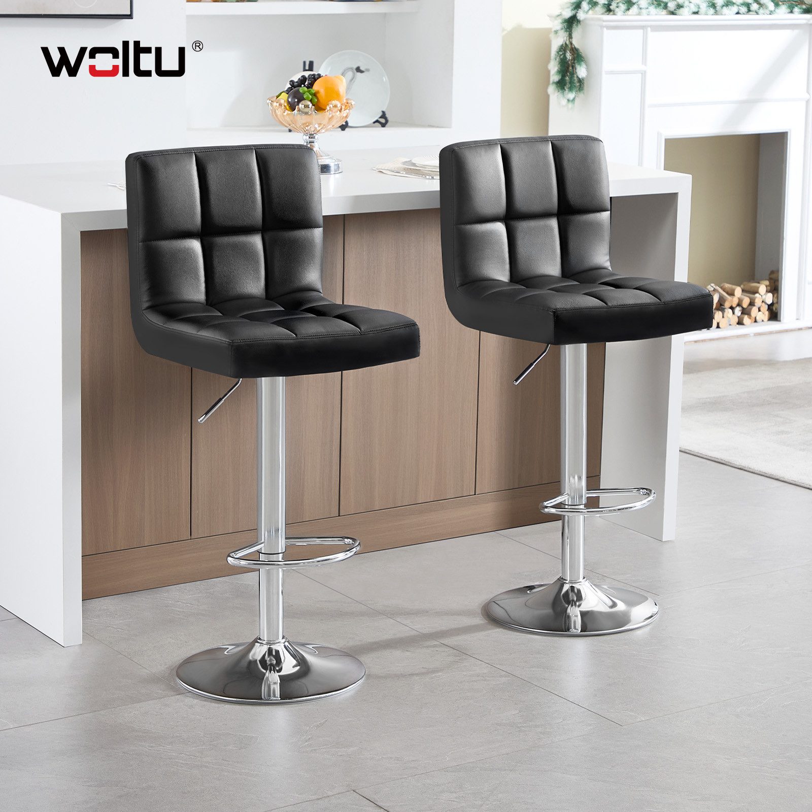 Woltu Barhocker (2 St), Barstuhl Hocker Tresenhocker Kunstleder günstig online kaufen