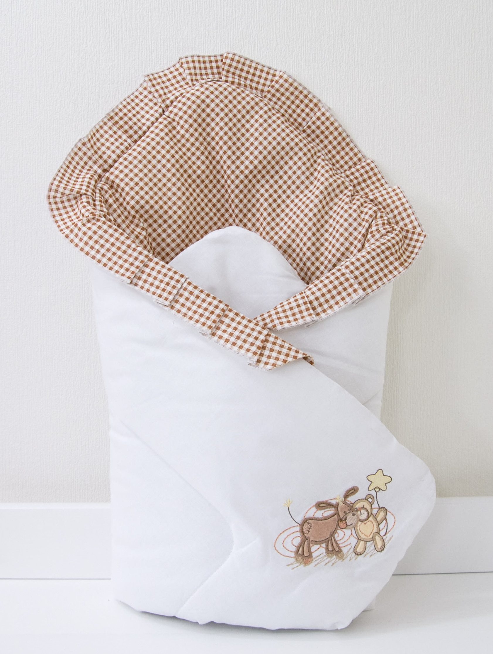 Einschlagdecke Babyhörnchen Babydecke Einschlagdecke Baumwolle, Baby-Delux, Kuscheldecke 80x80 cm verschiedene Designs