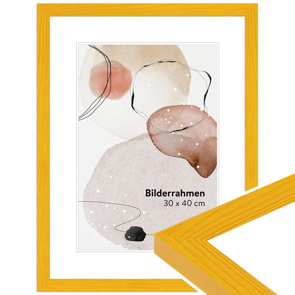 WANDStyle Bilderrahmen H300, Gelb, aus Massivholz günstig online kaufen