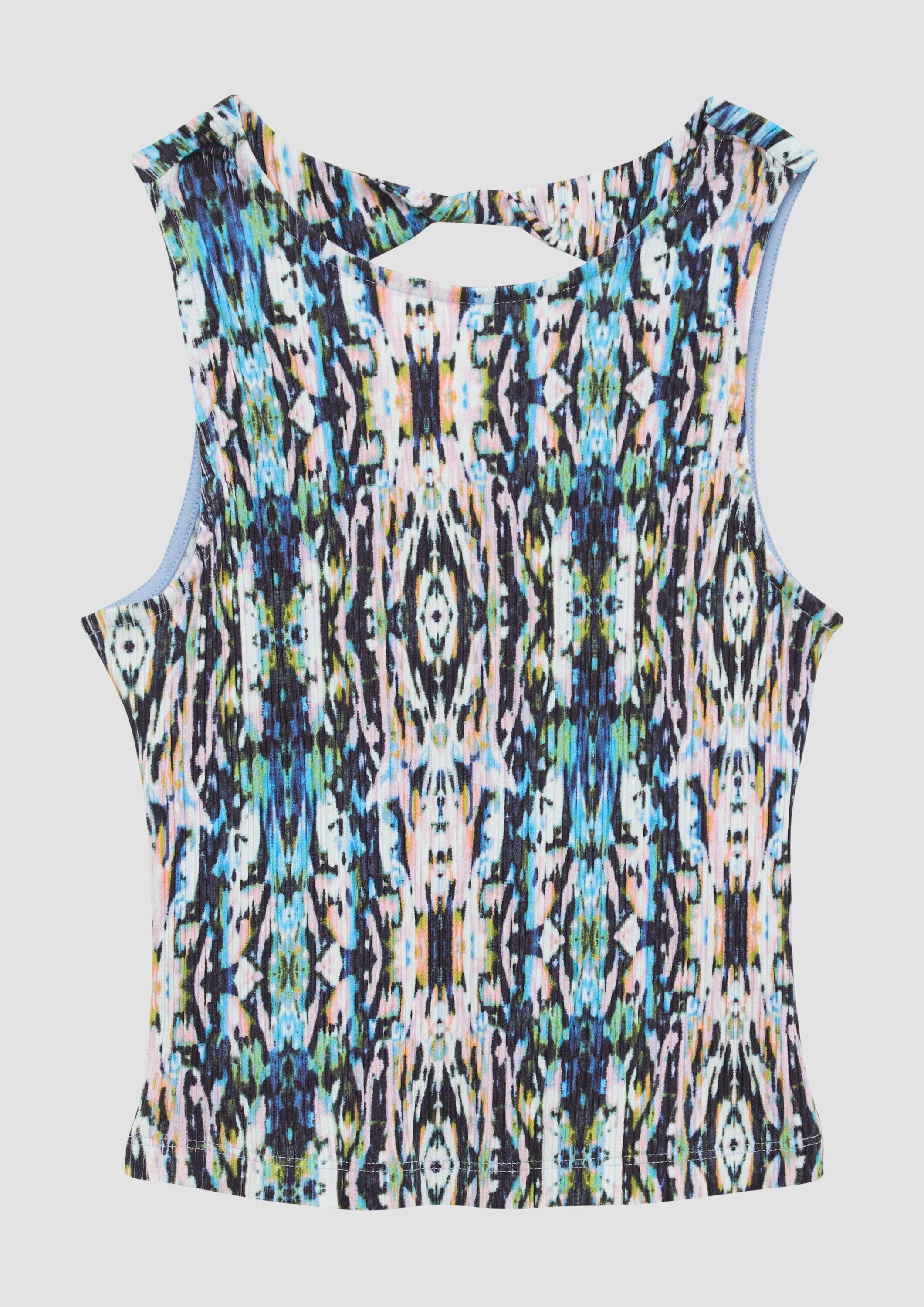 s.Oliver Muskelshirt T-Shirt Elastisches Top aus Rippware mit Cut Out