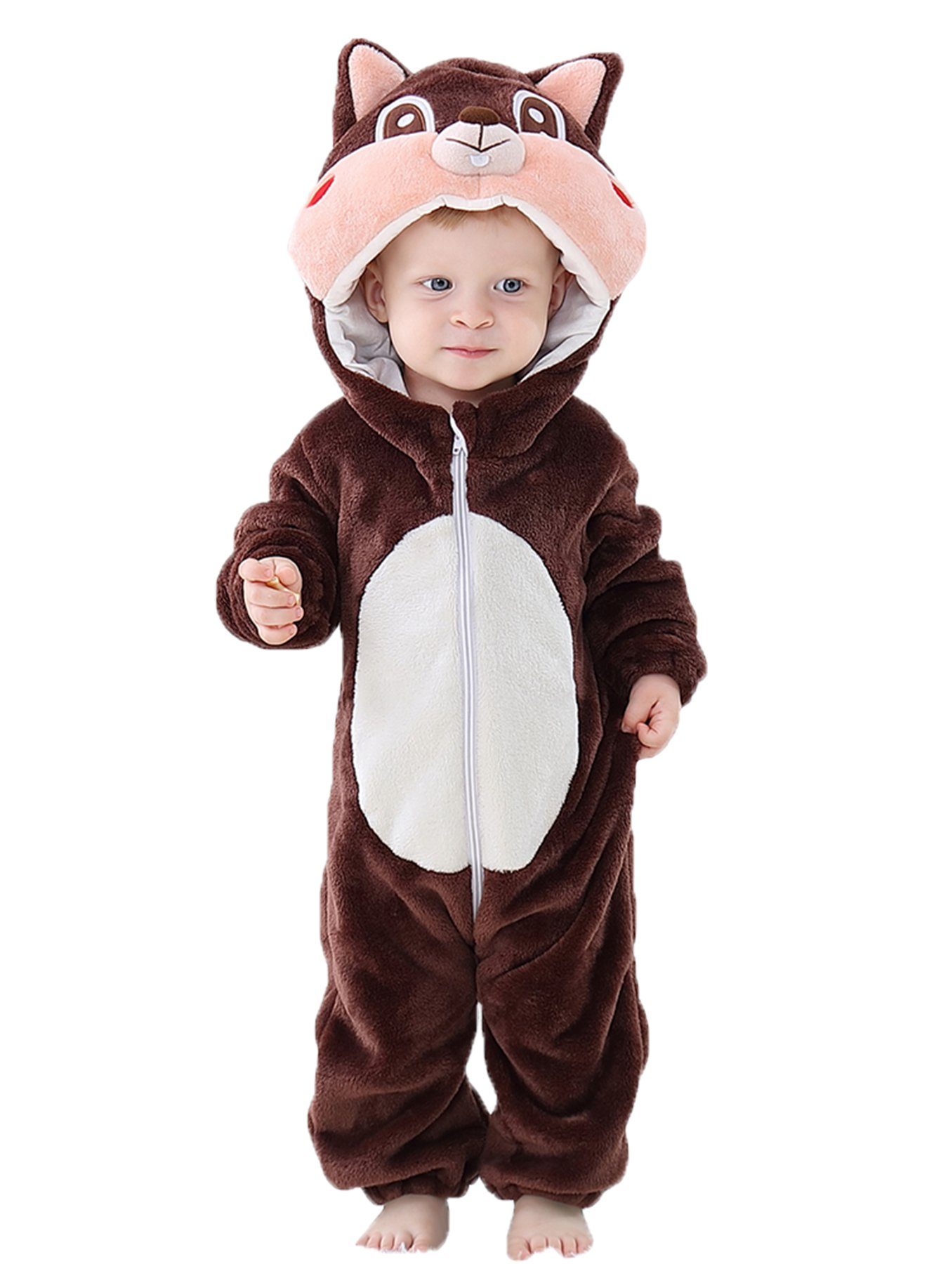 Pyjama DEBAIJIA Baby Winter 0-36M Flanell Jumpsuit Junge und Mädchen Pyjama