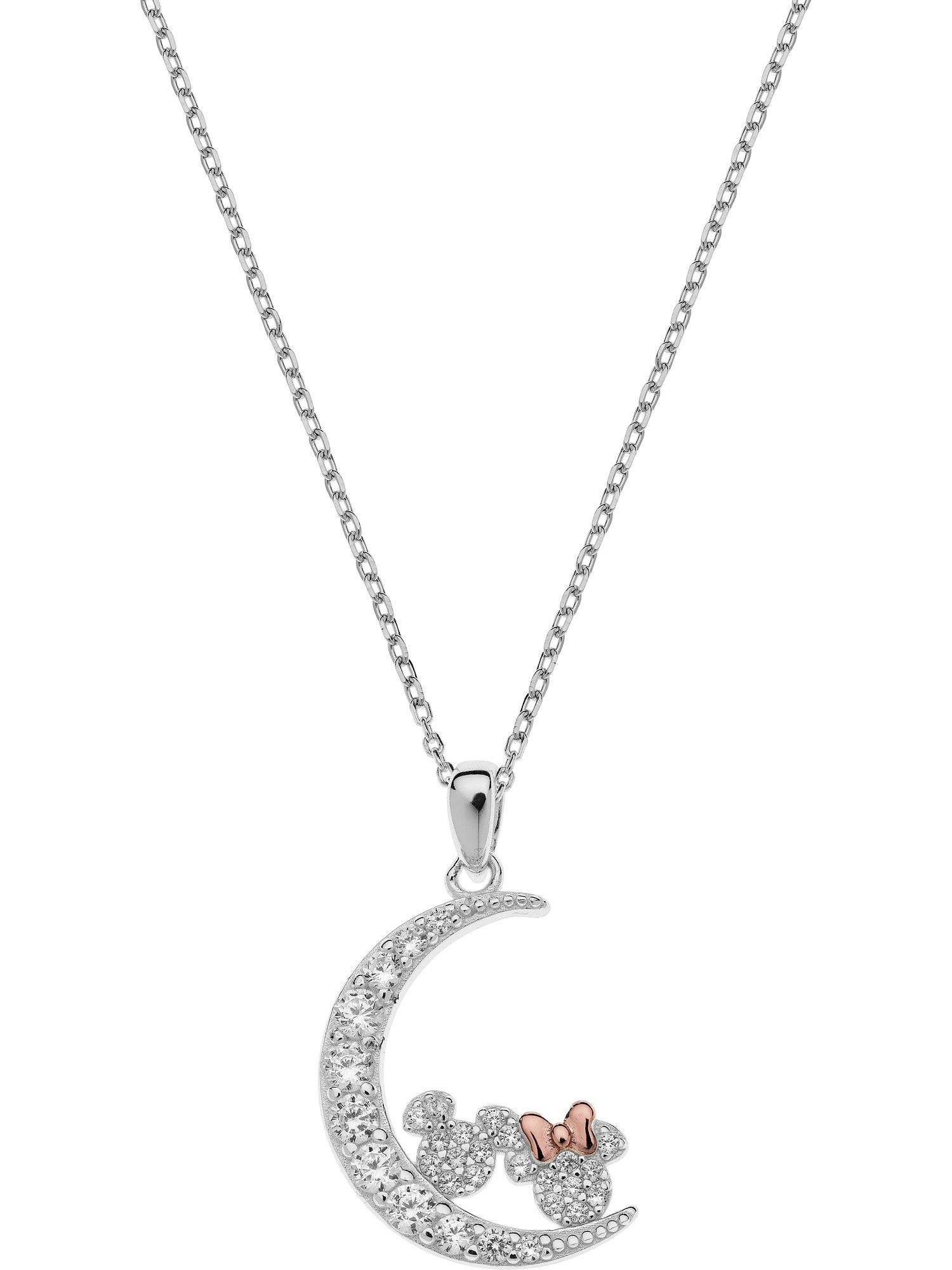 Disney Zirkonia Mädchen-Kinderkette DISNEY Jewelry Collier Silber 925er