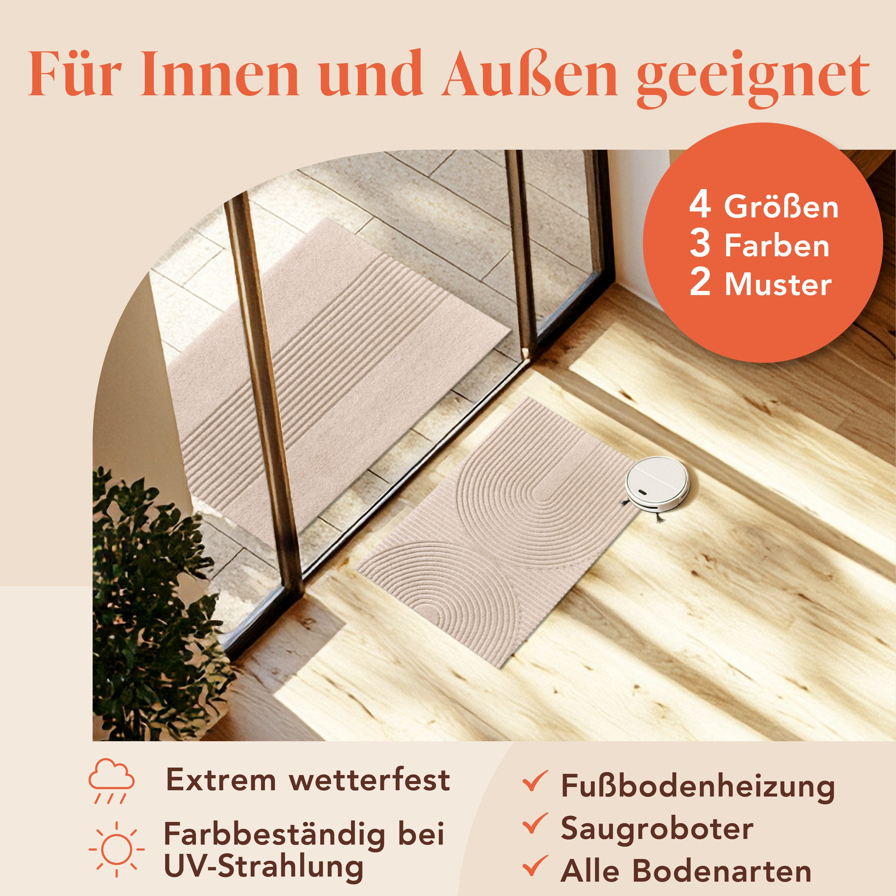 Blumtal Fußmatte rutschfeste Schmutzfangmatte aus langlebigem günstig online kaufen