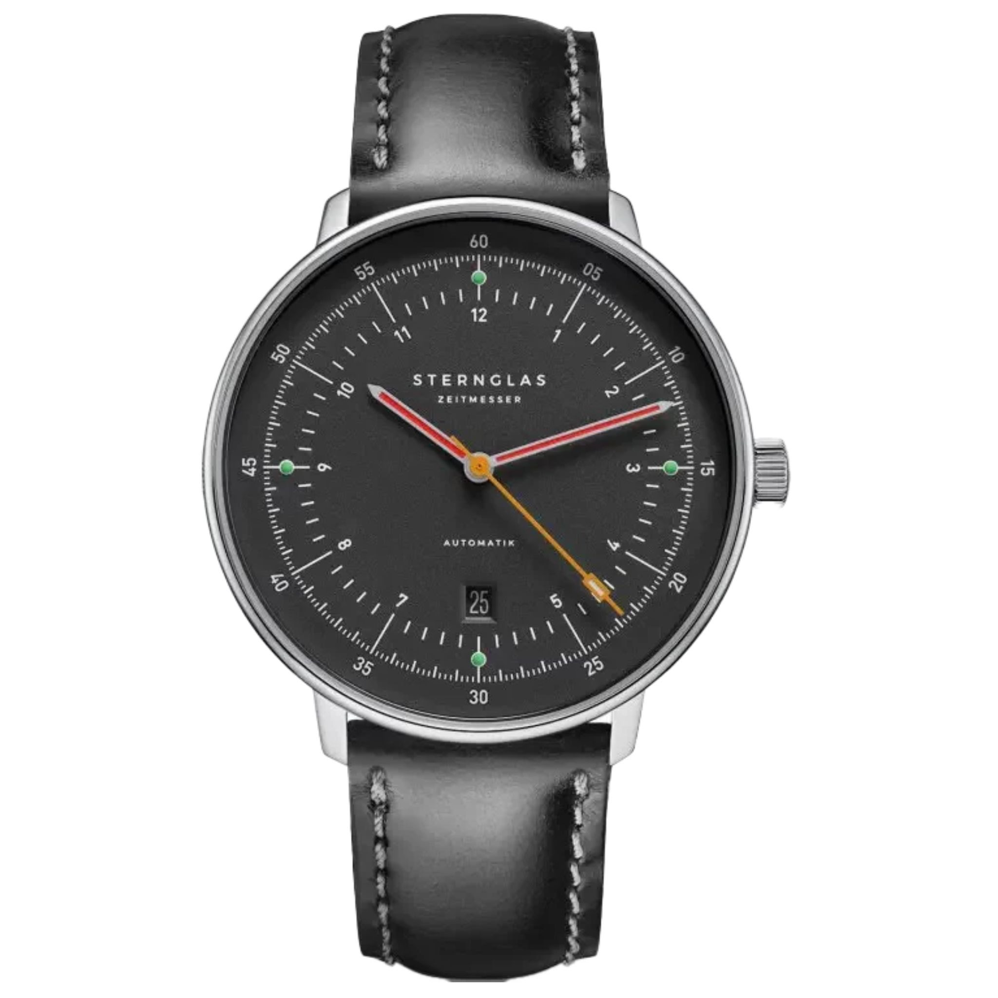 STERNGLAS Automatikuhr Sternglas Hamburg Automatik S02-HH39-BR02 - neugraphit