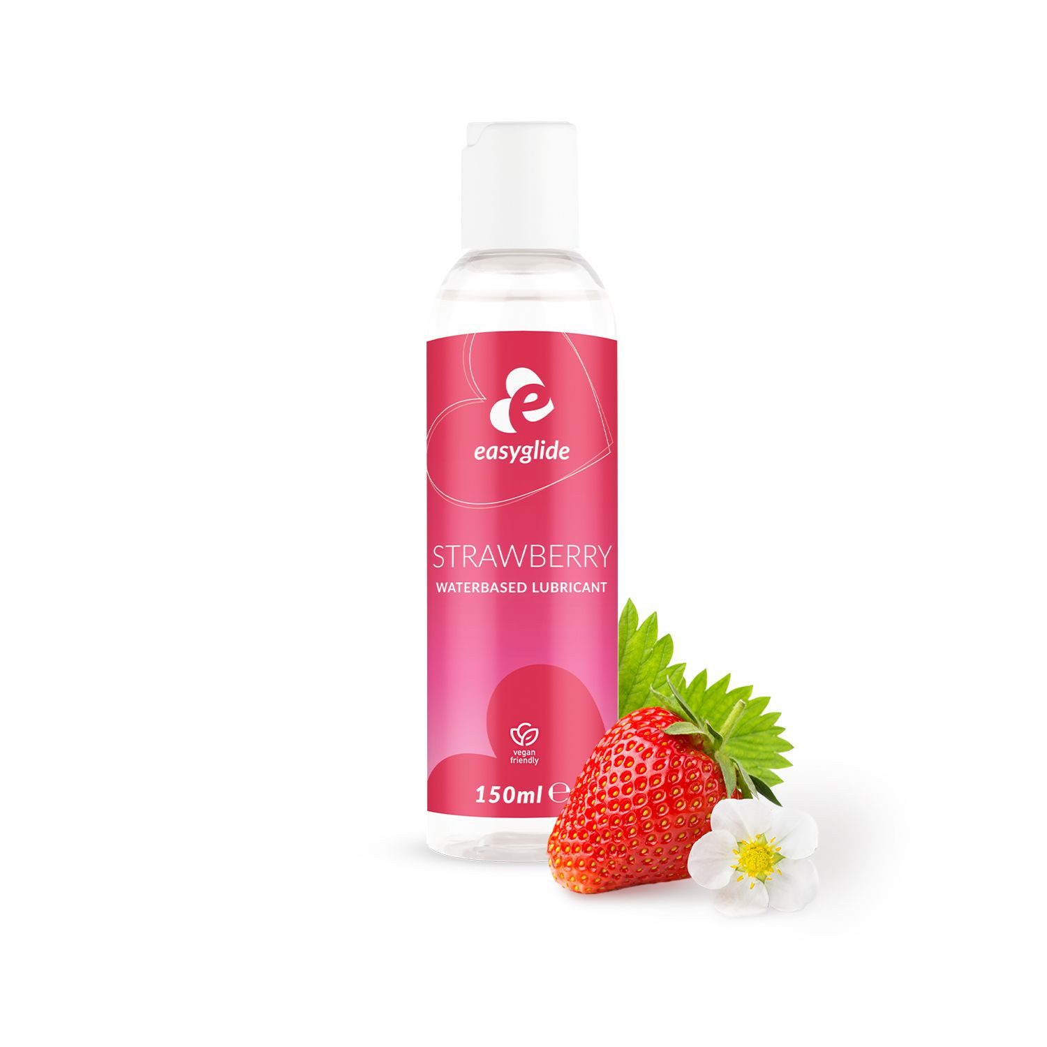 EasyGlide Gleitgel Gleitgel mit Erdbeergeschmack - 150 ml Vegan - Durchsichtig