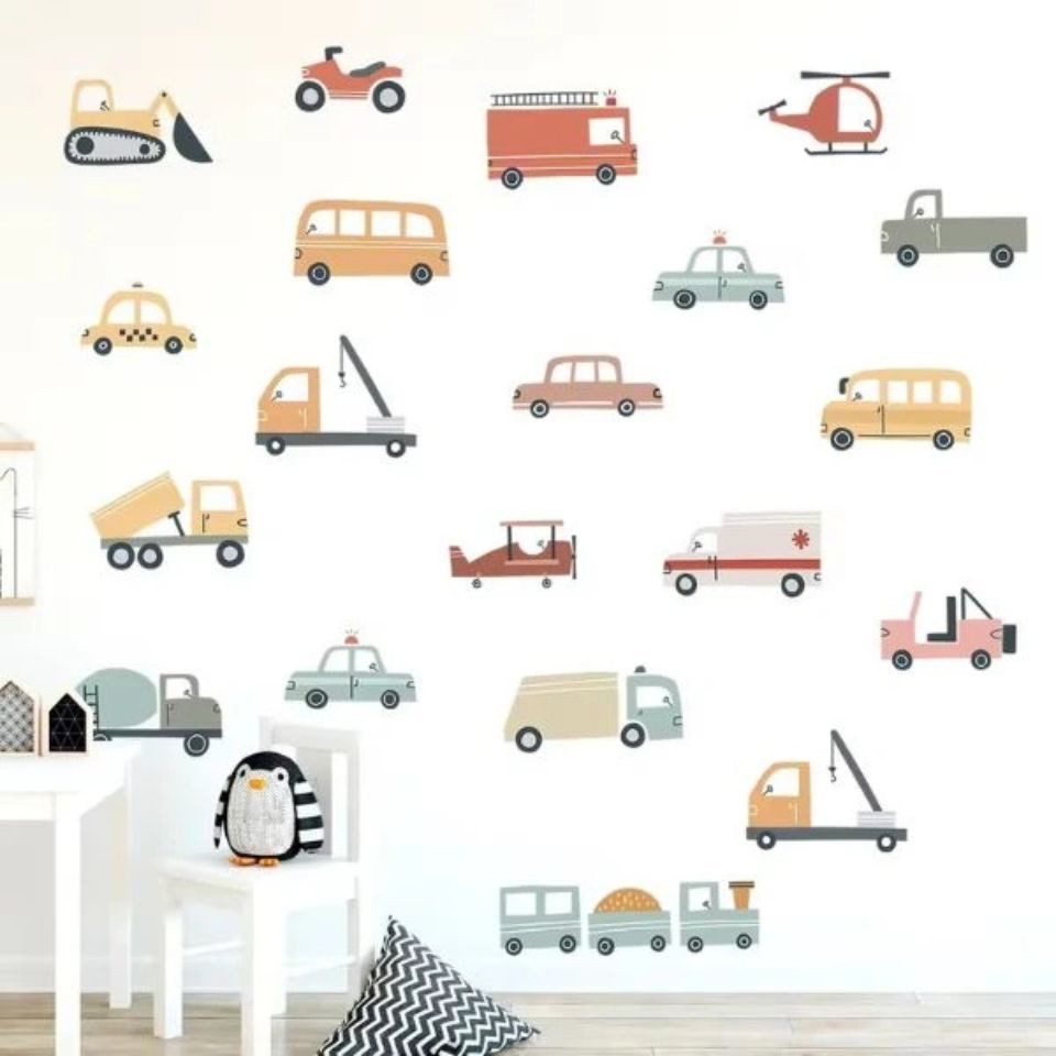 Montegoni Wandsticker 1Pc Cartoon Auto Bau Lkw Wandaufkleber, Kinderzimmer günstig online kaufen