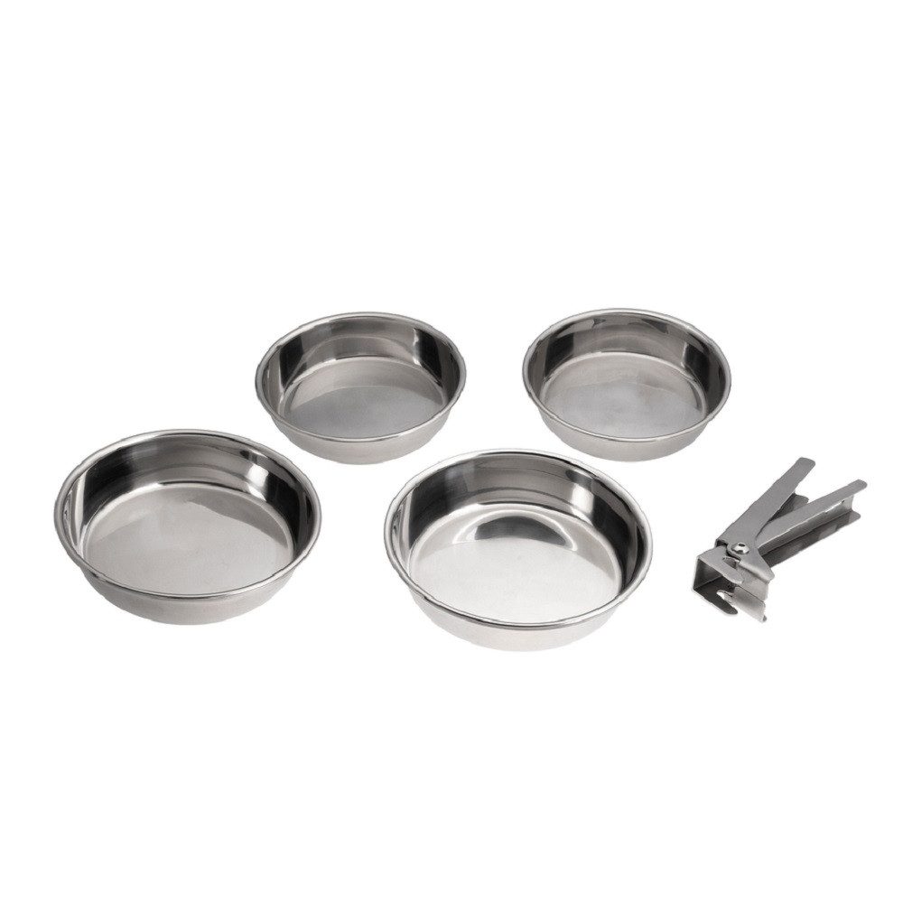 LotusGrill Grillteller LotusGrill Pfännchen Set Pan-Set 5 TLG Zubehör Grillschale Accesoiress