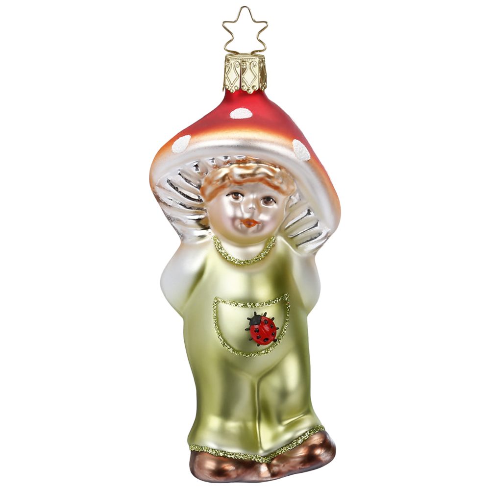 INGE-GLAS® Christbaumschmuck Waldmännchen (1-tlg), mundgeblasen, handbemalt