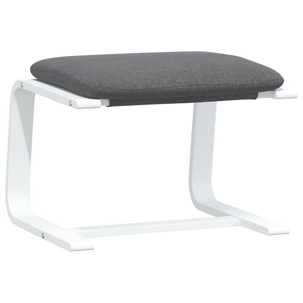 vidaXL Polsterhocker Fußhocker Dunkelgrau 51x41x40 cm Stoff (1 St)