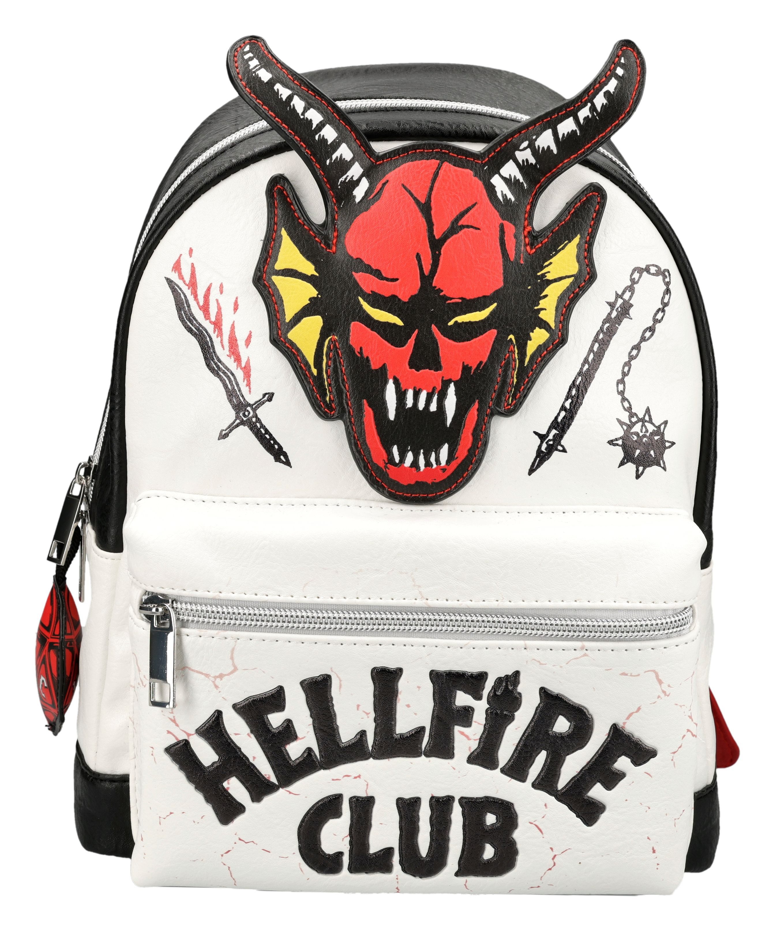 Figuren Shop GmbH Rucksack Stranger Things Rucksack – Hellfire Club Tasche mit Logo 29 cm Merch, Offiziell lizenziertes Merchandise Stanger Things