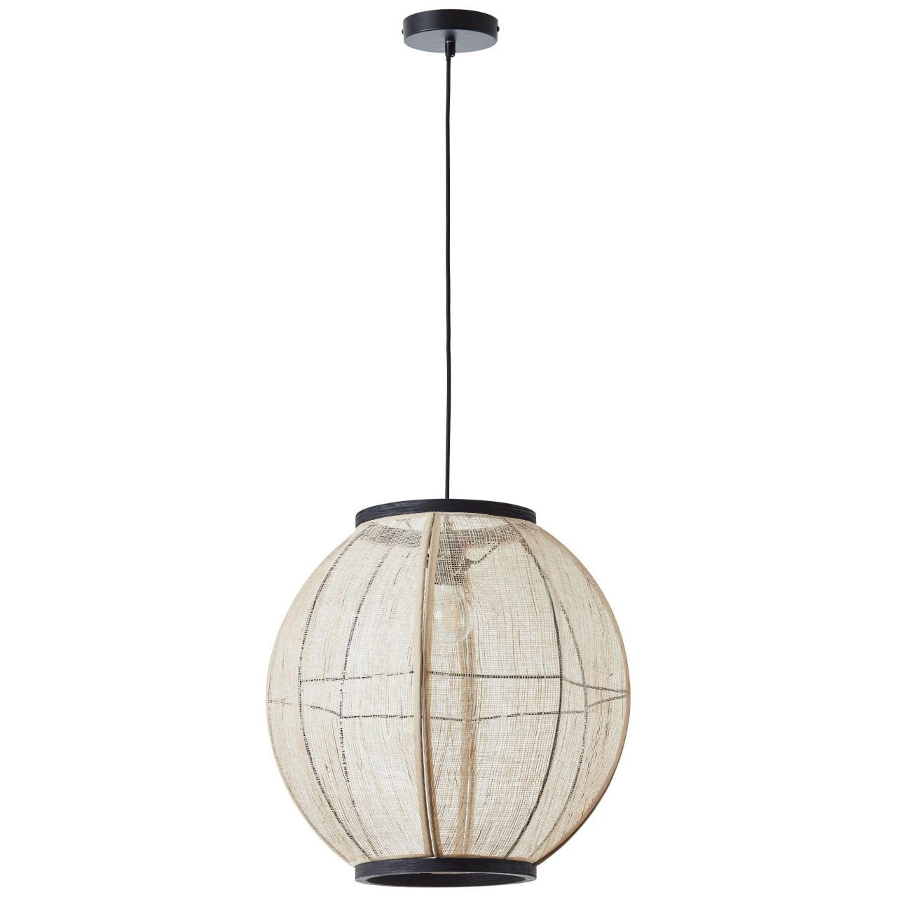 Pendelleuchte Tanah, E27, Brilliant 1x A60, 42W, Pendelleuchte Tanah 47cm Lampe, schwarz/natur, Kabel