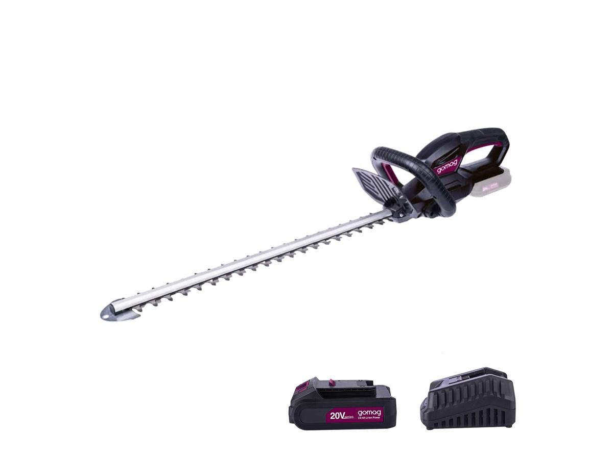 Gomag Akku-Heckenschere GO-HES570 2,0 Ah Starterkit, (Set, inkl. Starterkit & Schwertschutz), 510 mm Schnittlänge