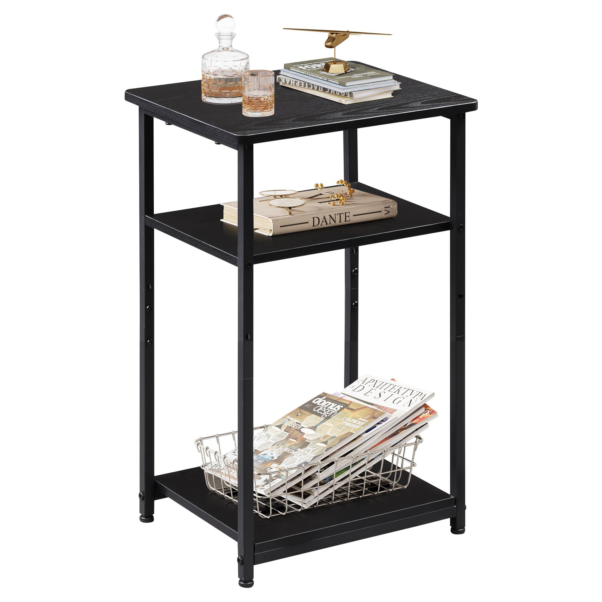 WLIVE Beistelltisch Schmal Nachttische mit 3 Etagen, (Sofatisch mit Offenem günstig online kaufen
