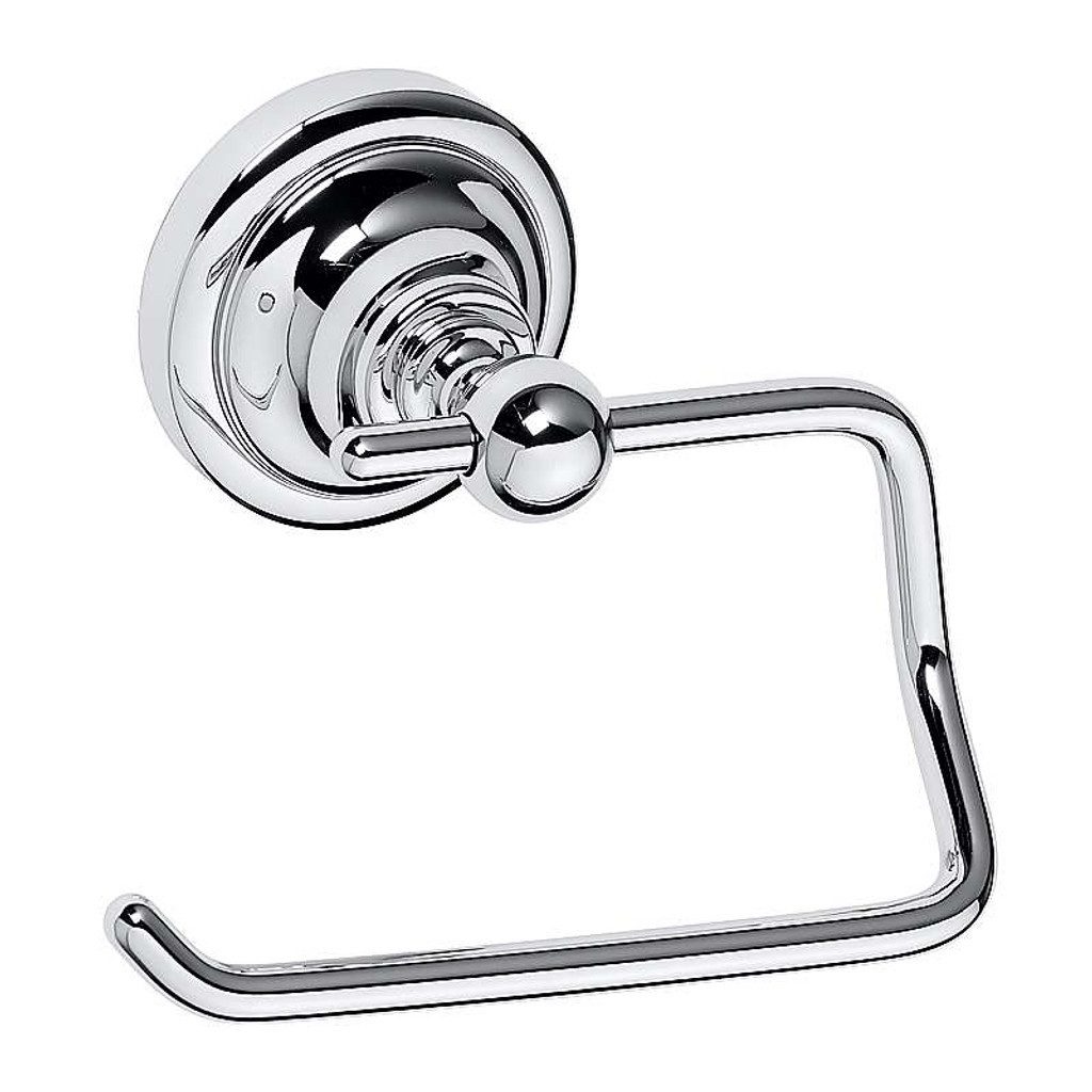 BRILLANTBAD® Toilettenpapierhalter BETRO CHROM Papierhalter ohne Deckel Messing Chrom Bad & WC >> Bohren