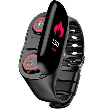 COFI 1453 Fitness-Tracker 2in1 Fitness Tracker Sport Armband + TWS Kopfhörer 5.0 für Smartphones