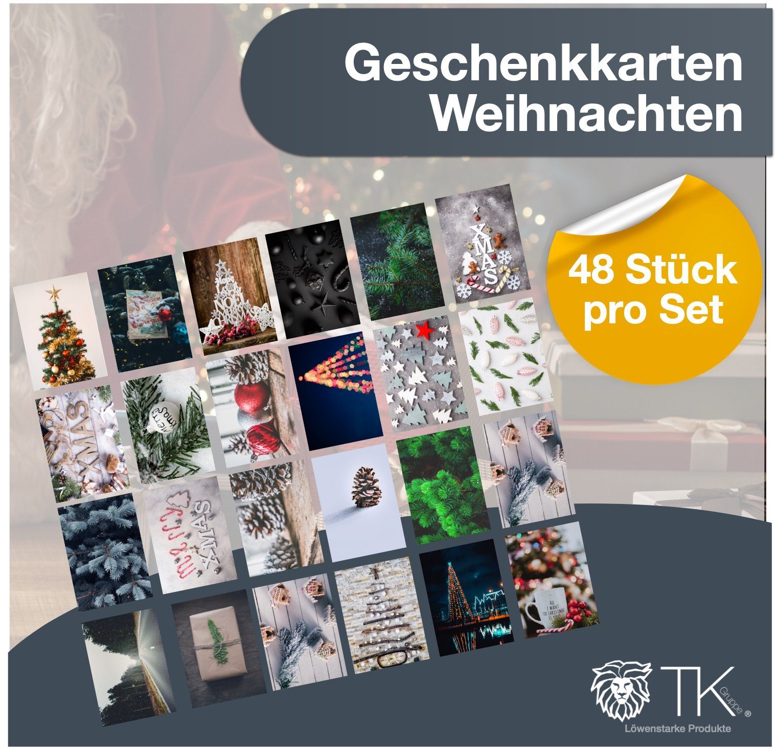 48x Karten Postkarten TK Gruppe Grußkarten Geschenkkarten Weihnachtskarte Weihnachten