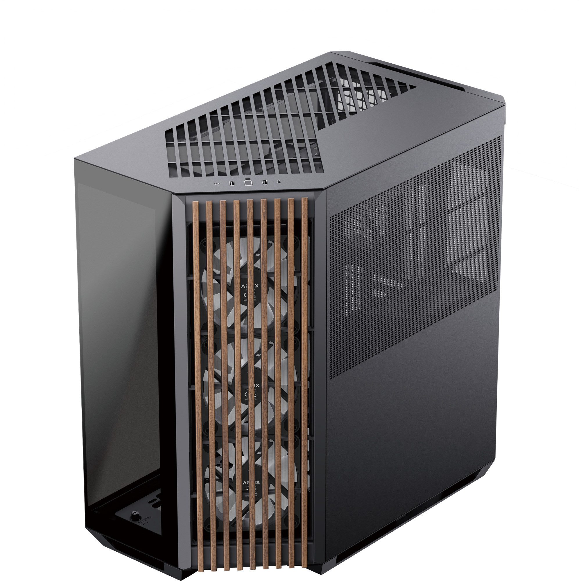 APNX PC-Gehäuse APNX V1-W-BK-v3, Tower-Gehäuse, (Tempered Glass x