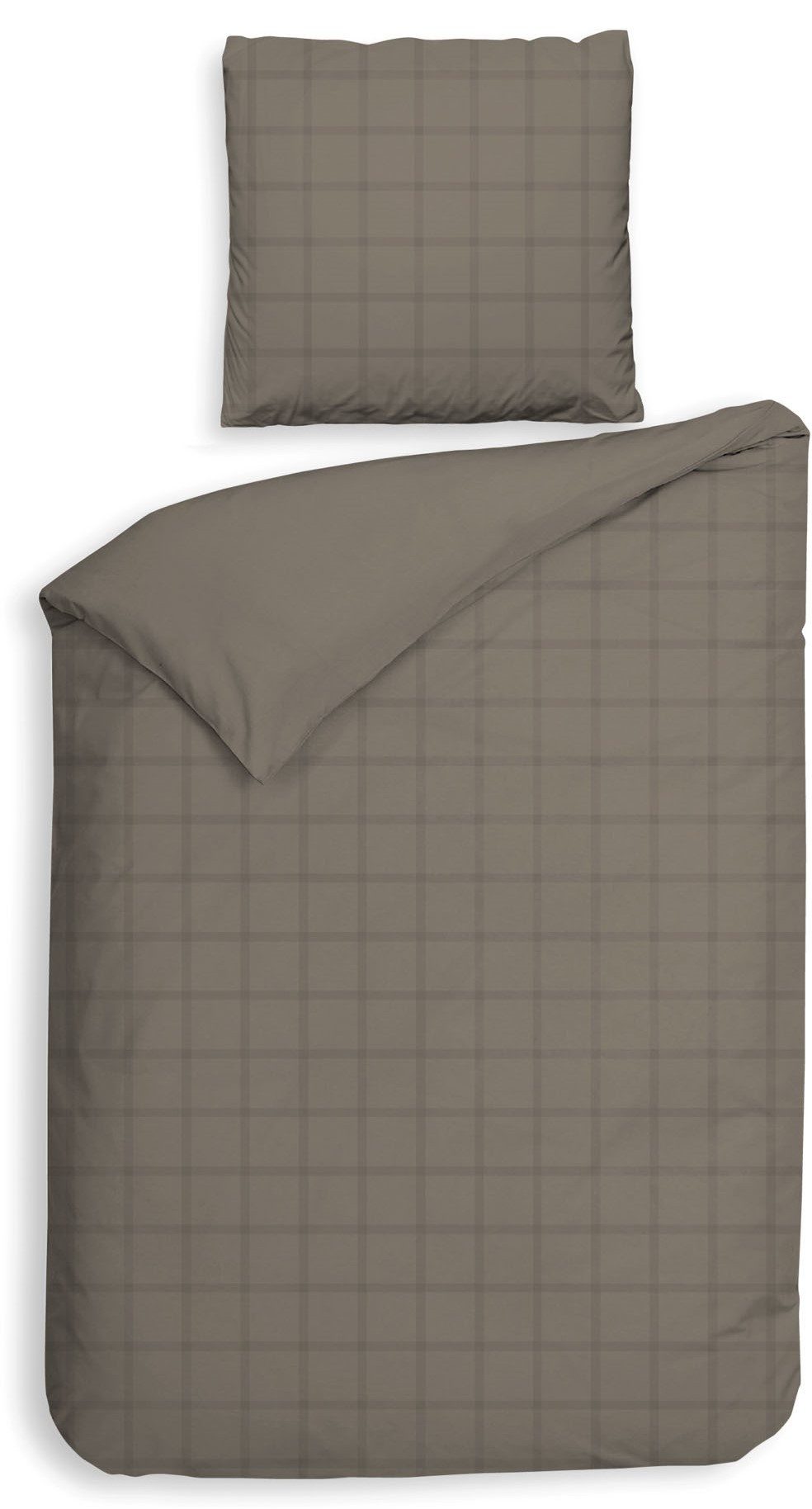 Heckett and Lane Wendebettwäsche Diamante, Mako-Satin, 2 teilig, kariert, hochwertiges Mako-Satin, Bettwäsche ab 135x200 cm.