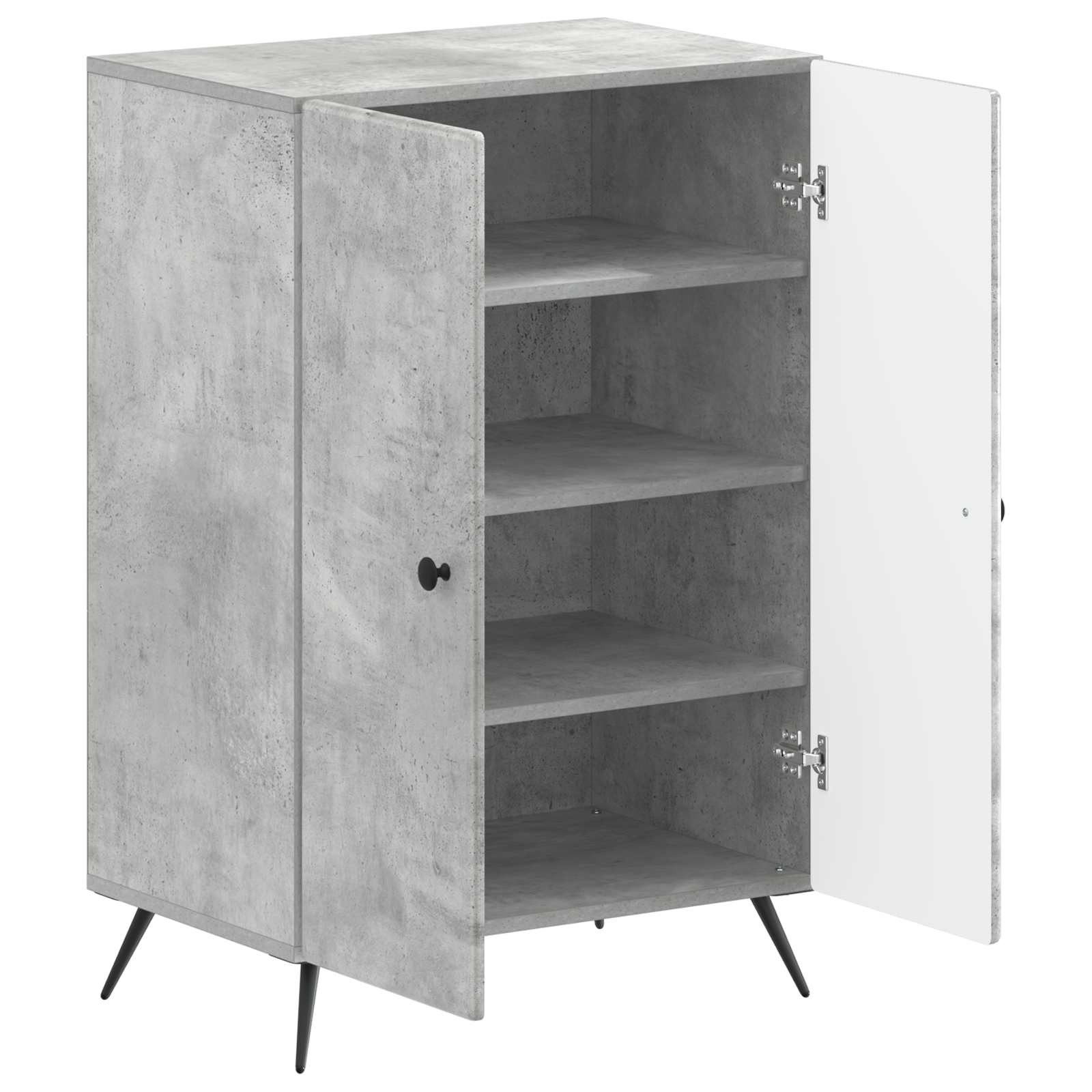 vidaXL Schuhregal Schuhschrank BREDA 59,5 x 39,5 x 90 cm Holzwerkstoff Betongrau