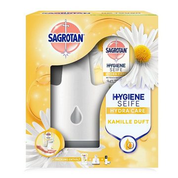 SAGROTAN Seifenspender No Touch Seifenspender Starter Set Lotusblüte & Kamillenöl, (1-tlg), Mit Bewegungssensor