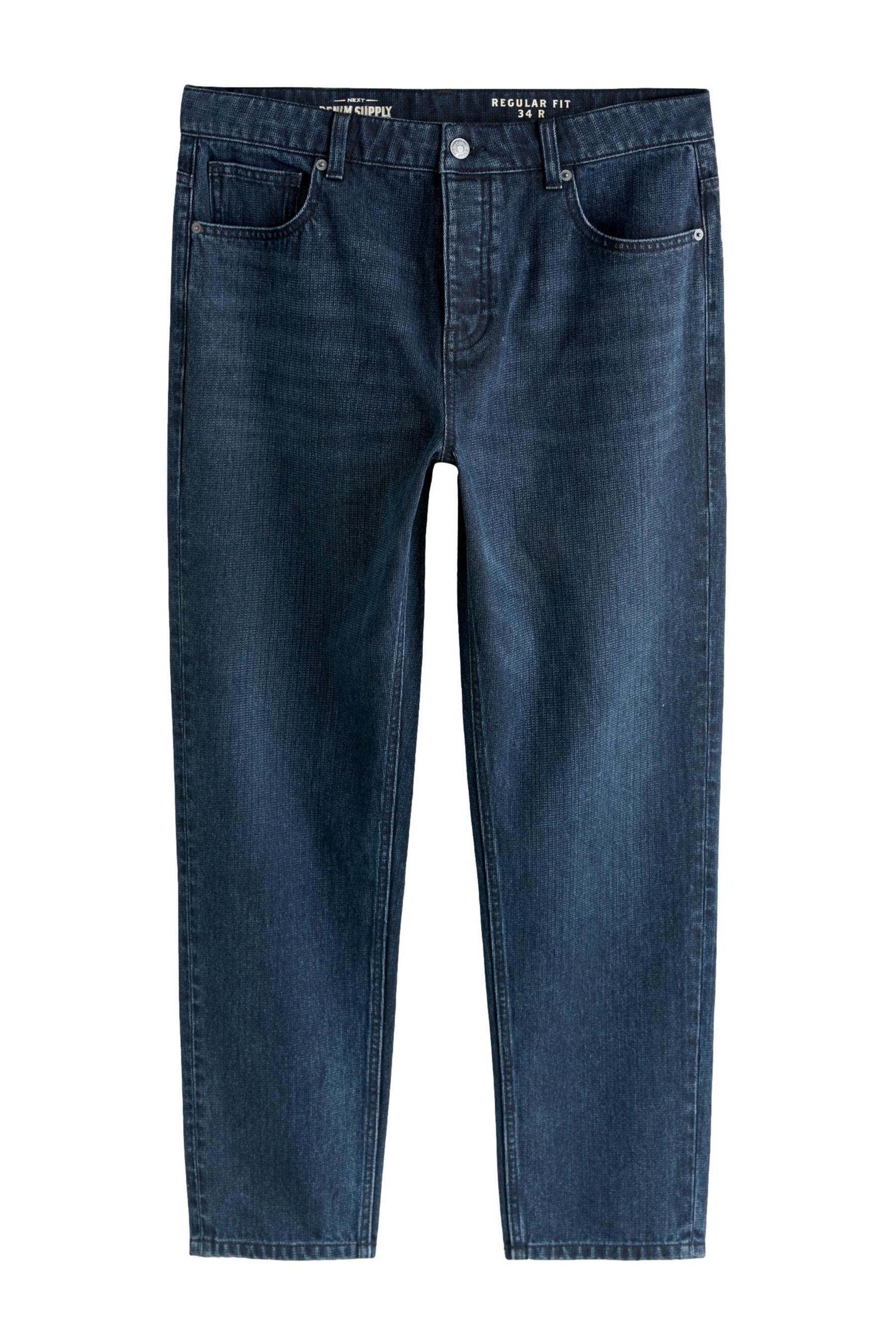 Regular-fit-Jeans Strukturierte Regular Fit Denim-Jeans