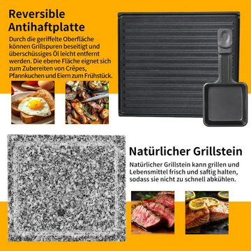 TLGREEN Raclette Raclette Grill,Raclette 8 Personen,Grillplatte Tischgrill für Partys, stufenloses Thermostat