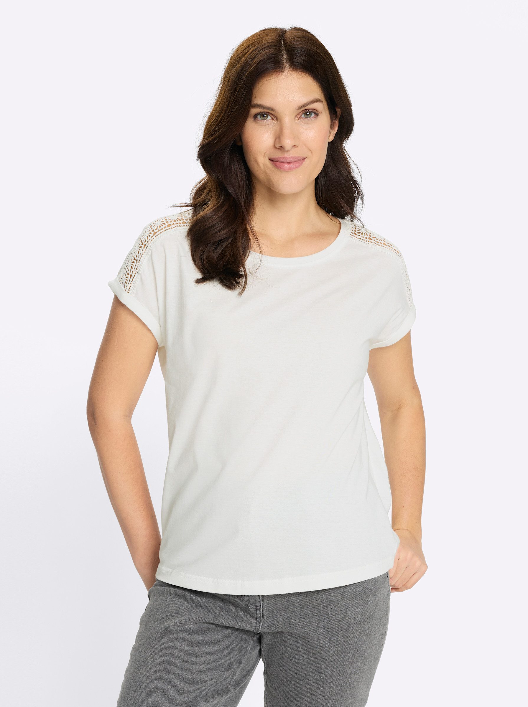 T-Shirt Rundhals-Shirt Extra kurz