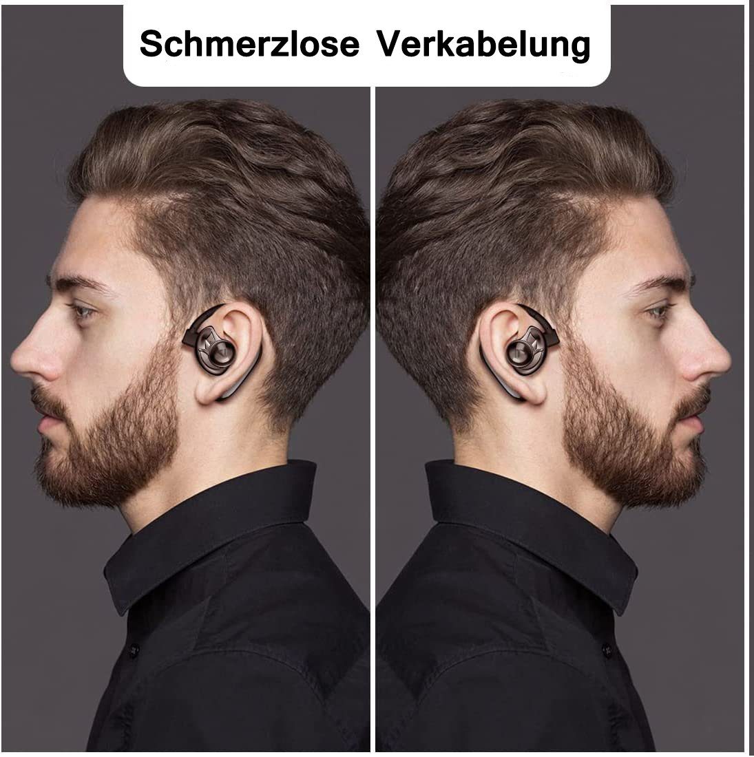 mit Jormftte Bluetooth-Headset Mikrofon V5.3,Freisprecheinrichtung In-Ear-Kopfhörer