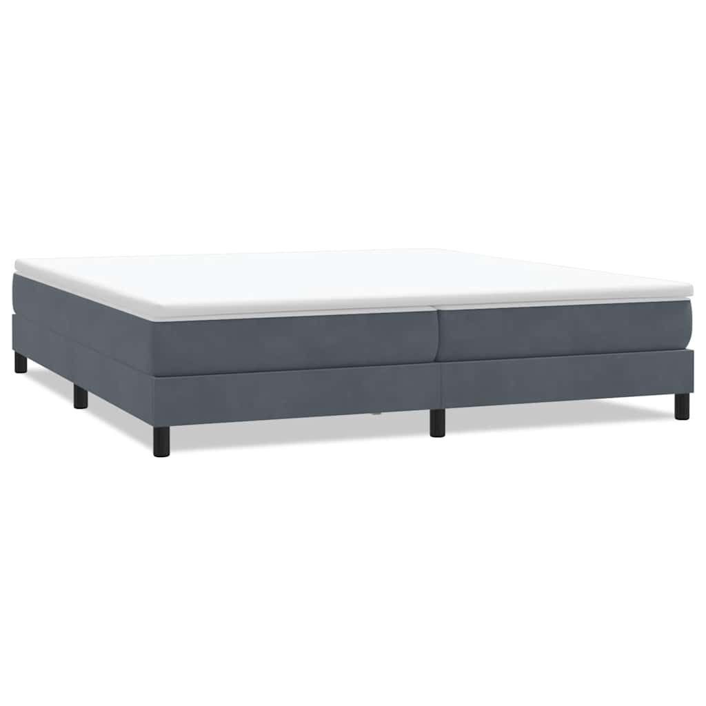 vidaXL Bett Boxspringbett ohne Matratze Dunkelgrau 200x220 cm Samt günstig online kaufen