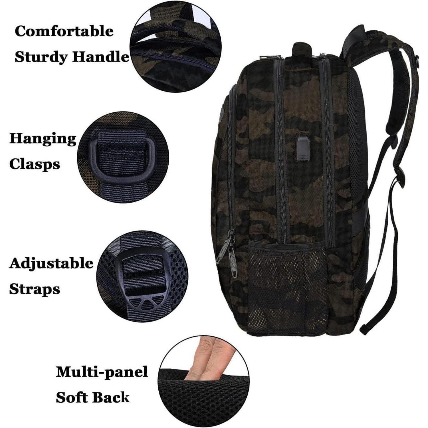 LuxusKollektion Laptoprucksack Laptop Rucksack 15,6 Zoll USB-Ladeanschluss Notebook Wasserdicht