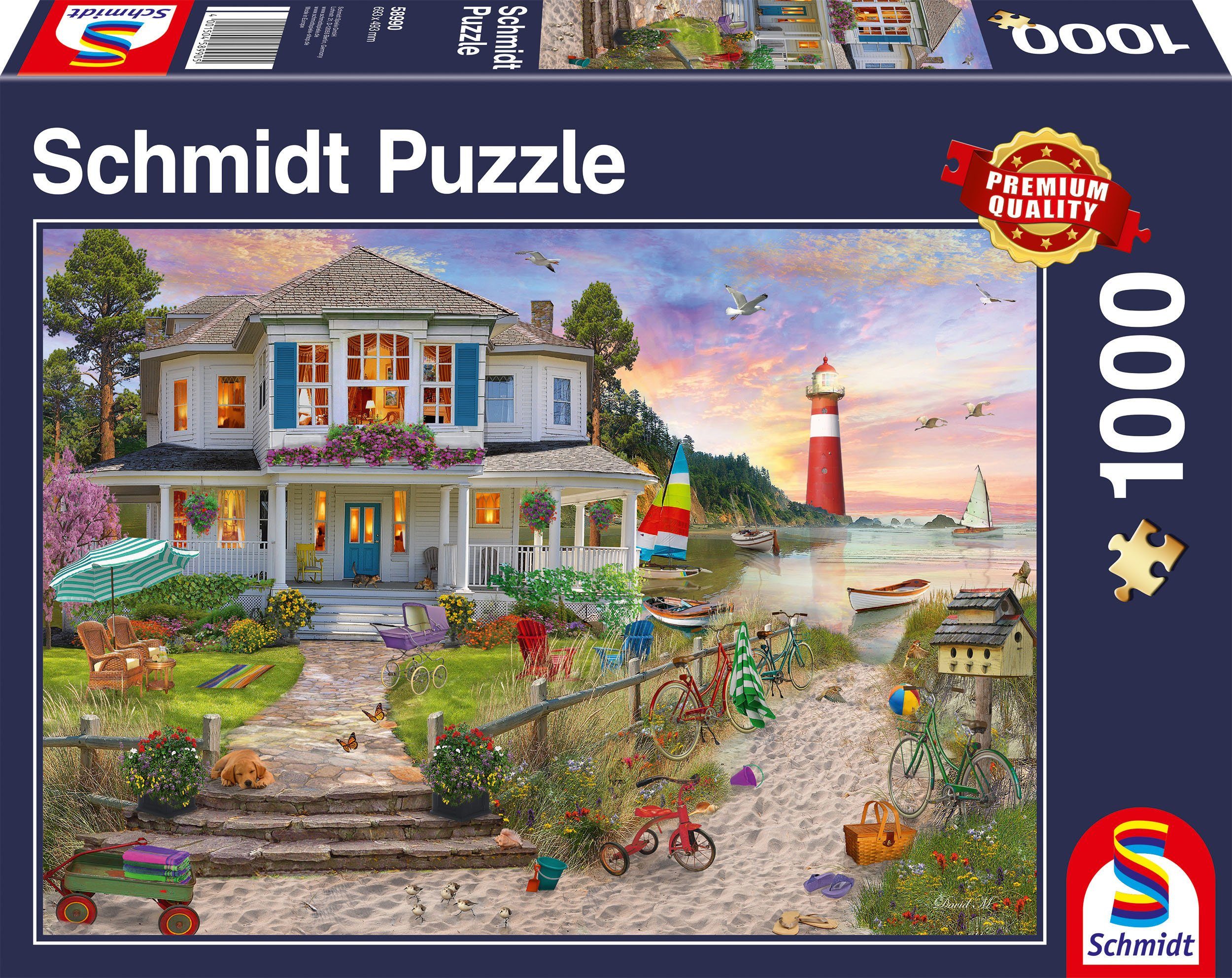 Schmidt Spiele Puzzle Das Strandhaus, 1000 Puzzleteile, Made in Europe