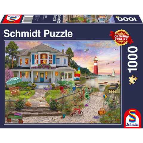 Schmidt Spiele Puzzle Das Strandhaus, 1000 Puzzleteile, Made in Europe