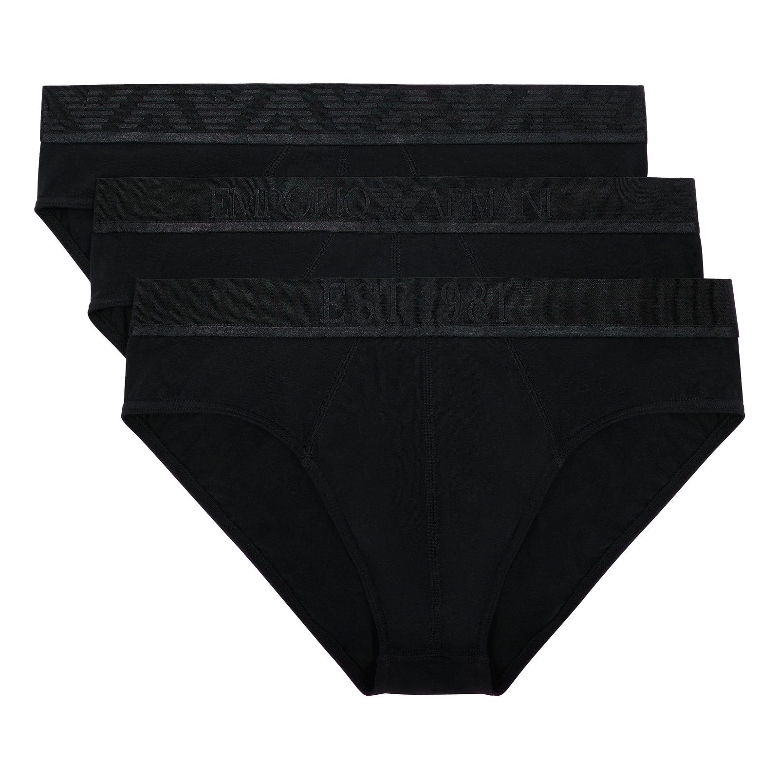 Emporio Armani Slip 3er Pack Slip (3-St., 3 Stück) mit elastischem Logo-Bund