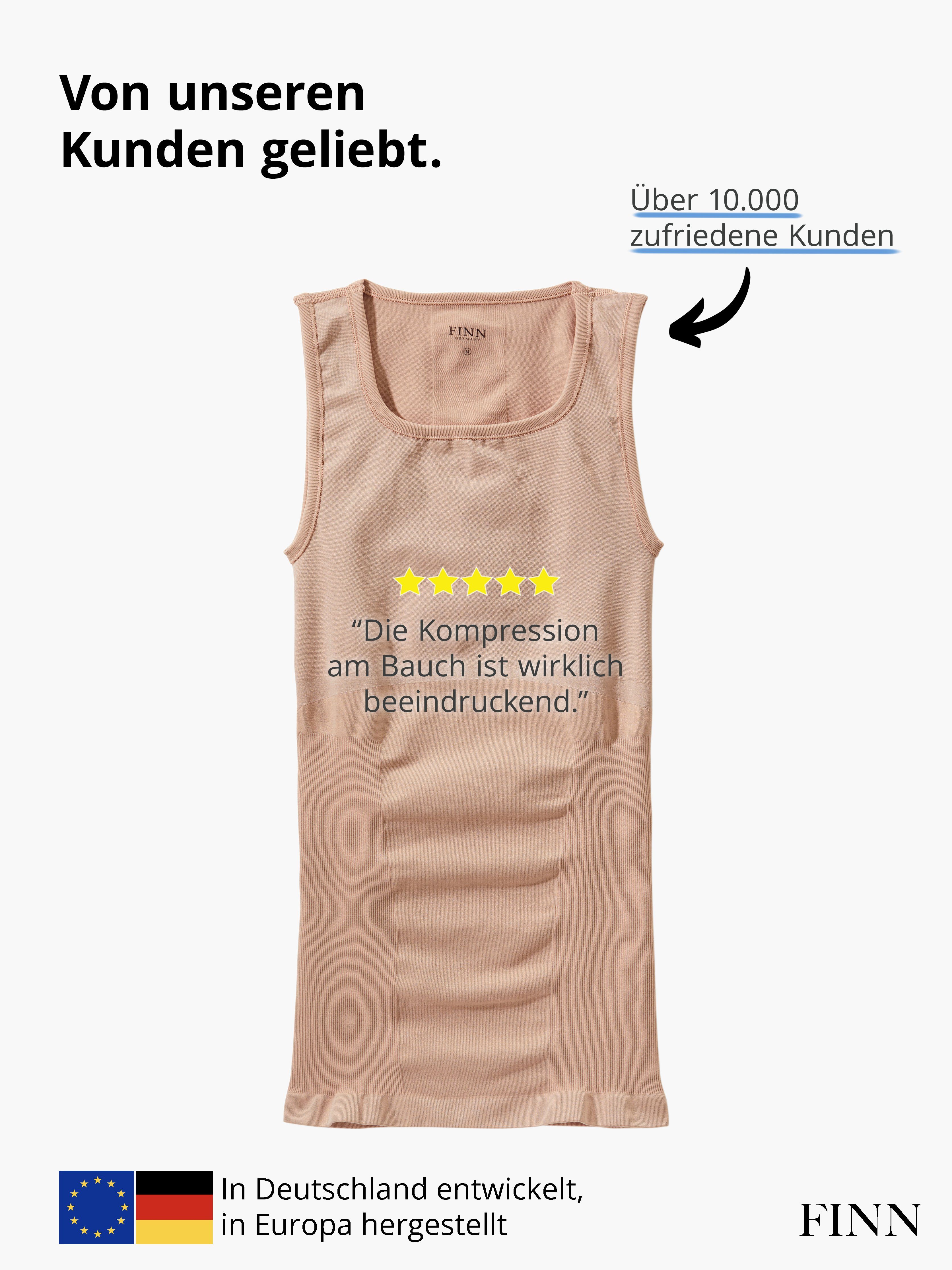 FINN Design Shapinghemd Herren Body-Shaper für Seamless Männer Nähte Starker Kompressions-Unterhemd Light-Beige ohne