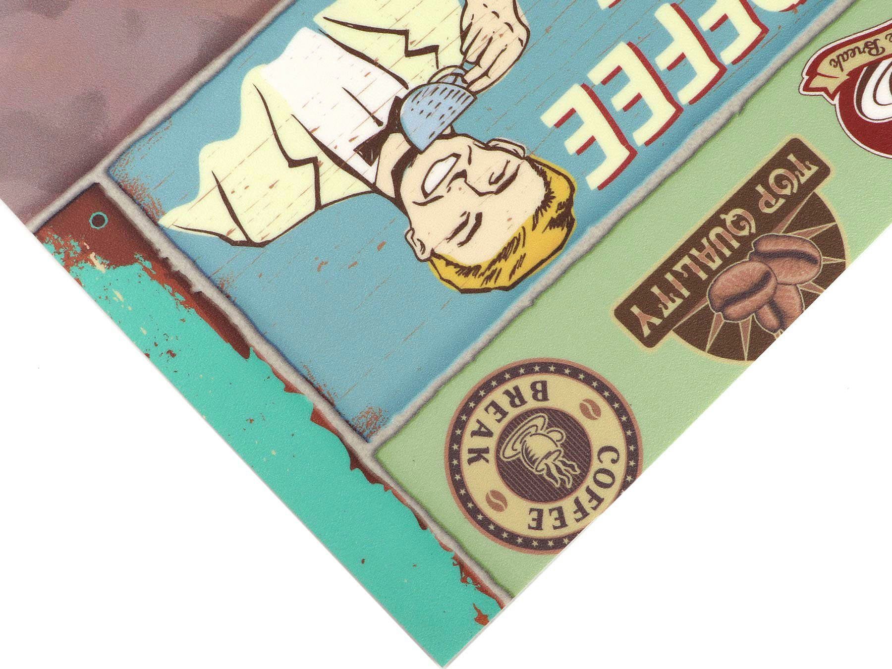 Vinyl-Läufer Küchenläufer Primaflor-Ideen abwischbar, Vinyl, TIME, Textil, Patchwork in rechteckig, mm, aus Kaffee, 2,5 COFFEE Küche Design, Motiv Höhe