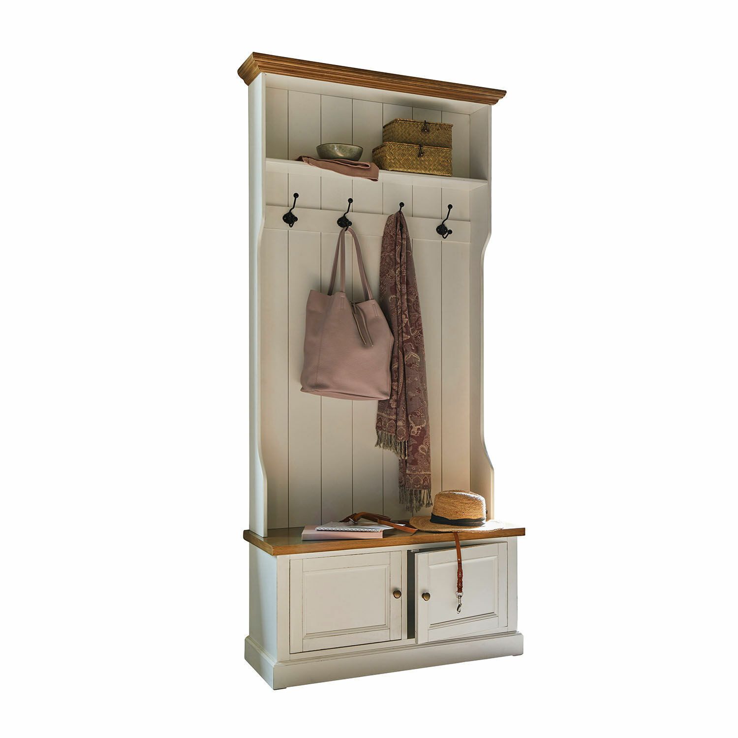 Mirabeau Kleiderständer Garderobe Colchester antikweiß/braun