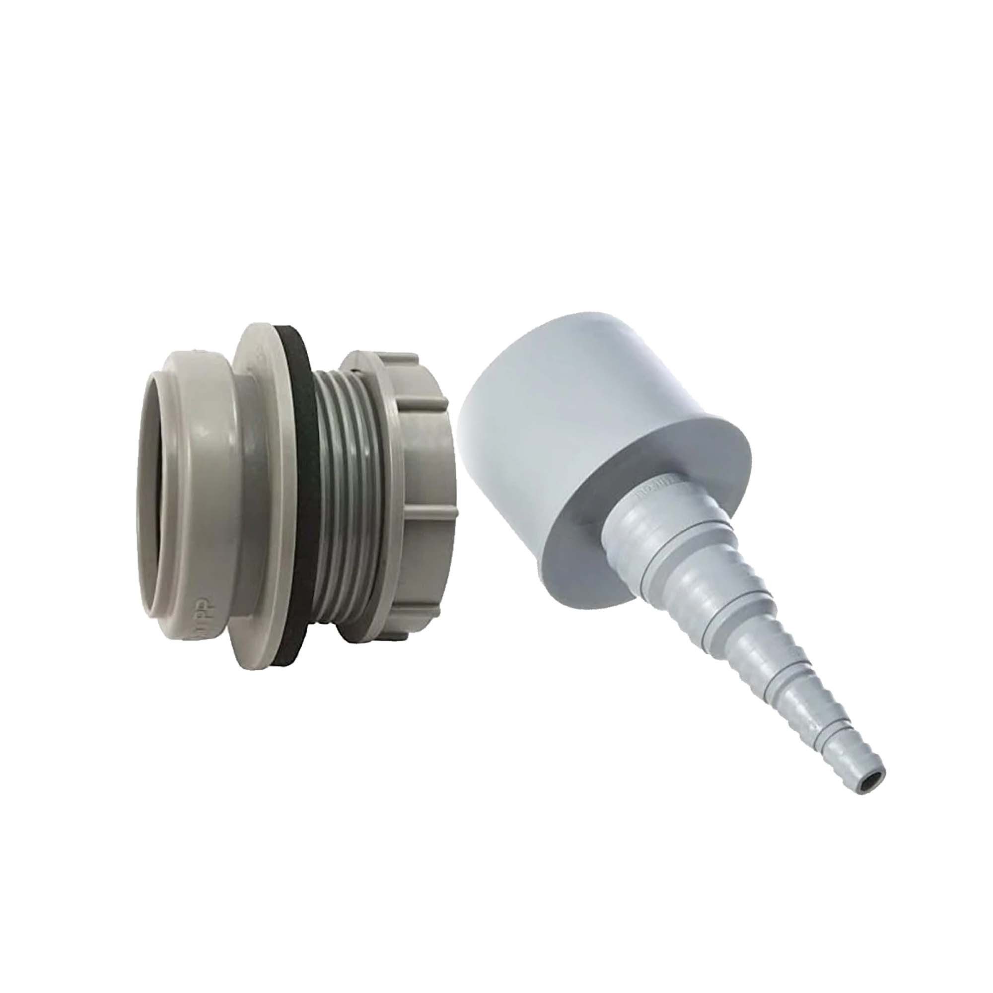 tecuro Ablaufrohr Kombi-Set Anschraubmuffe DN 50 & Schlauchnippel DN 50