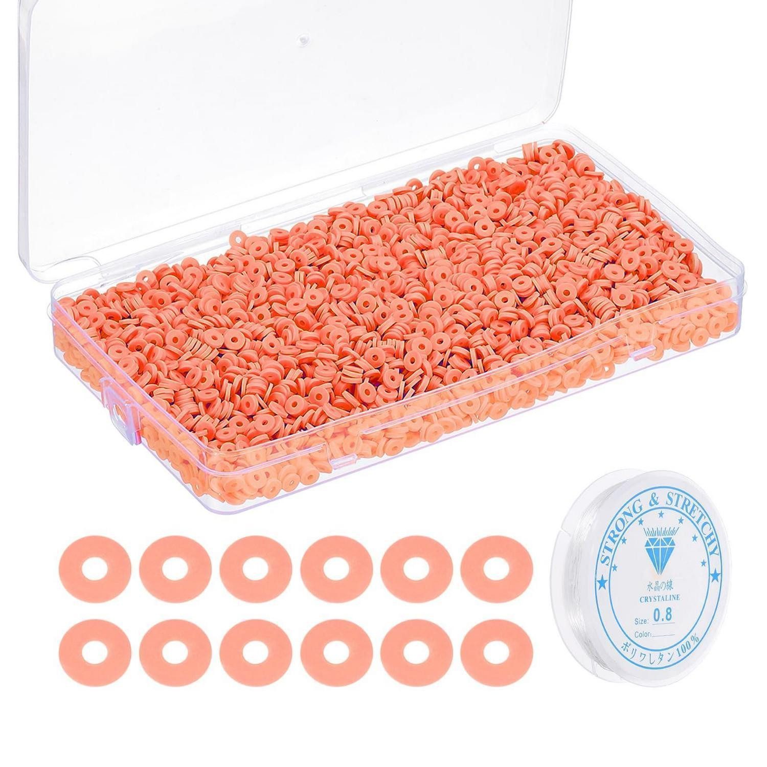 LuxusKollektion Bastelperlen Clay Perlen Set Orange 6mm, (4000-tlg)