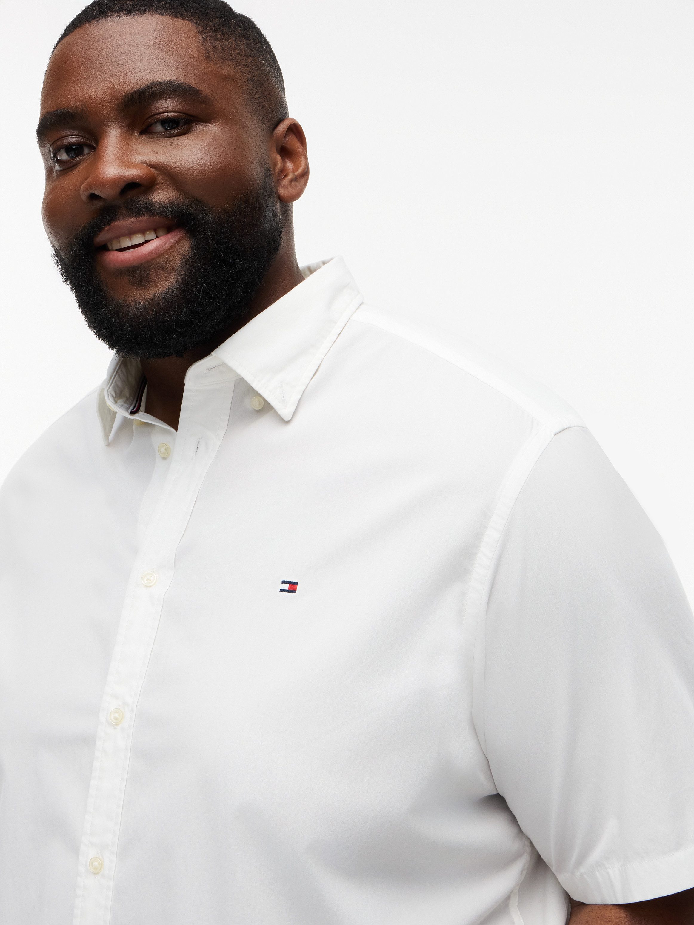 Tommy Hilfiger Big & Tall Kurzarmhemd BT-FLEX POPLIN SOLID Große Größen günstig online kaufen