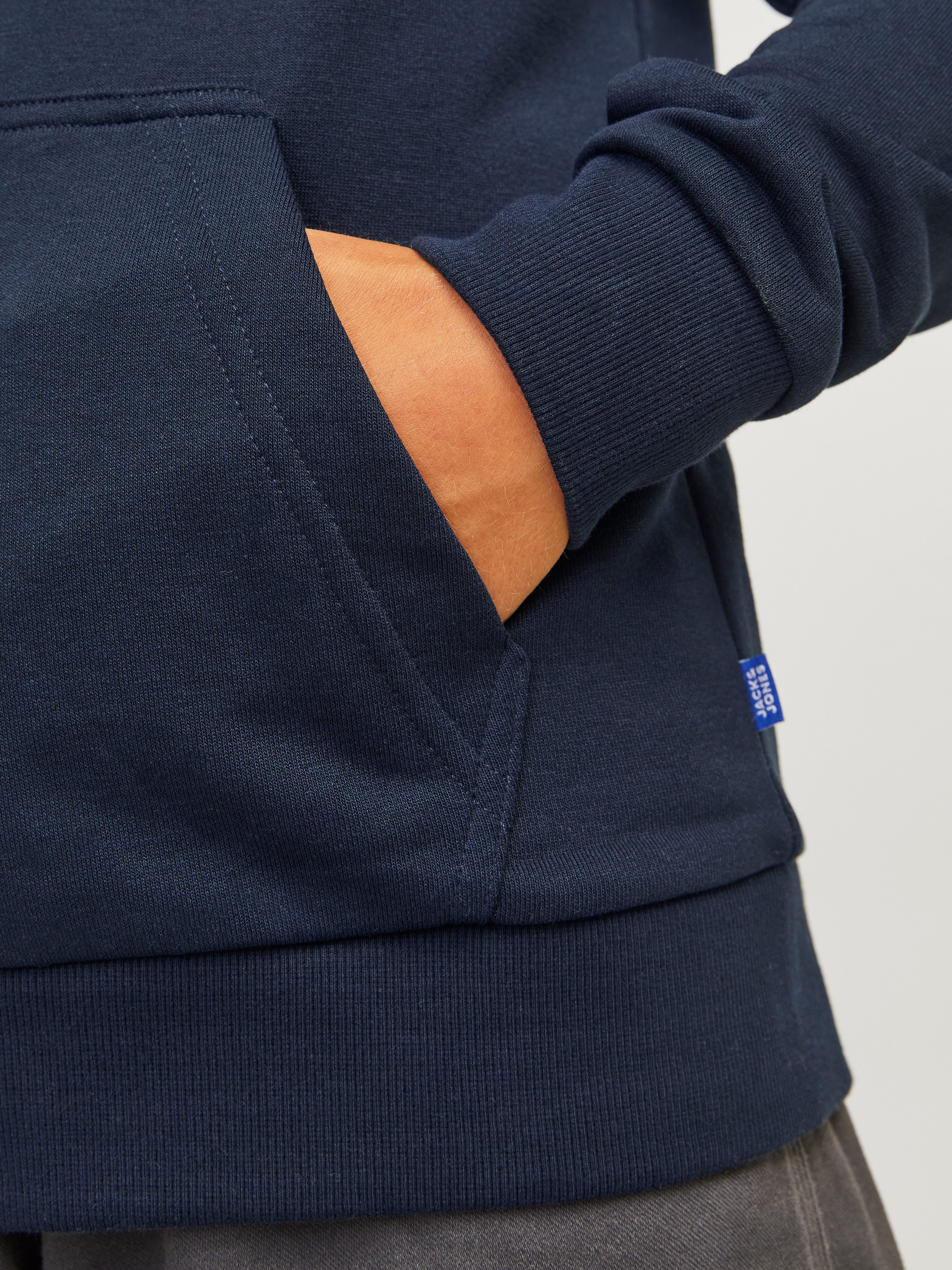 Jack & Jones Junior Sweatjacke JJEBRADLEY kombinierbar, mit Kapuze, pflegeleicht unifarben, casual, regular fit, Sweatware, Kapuze