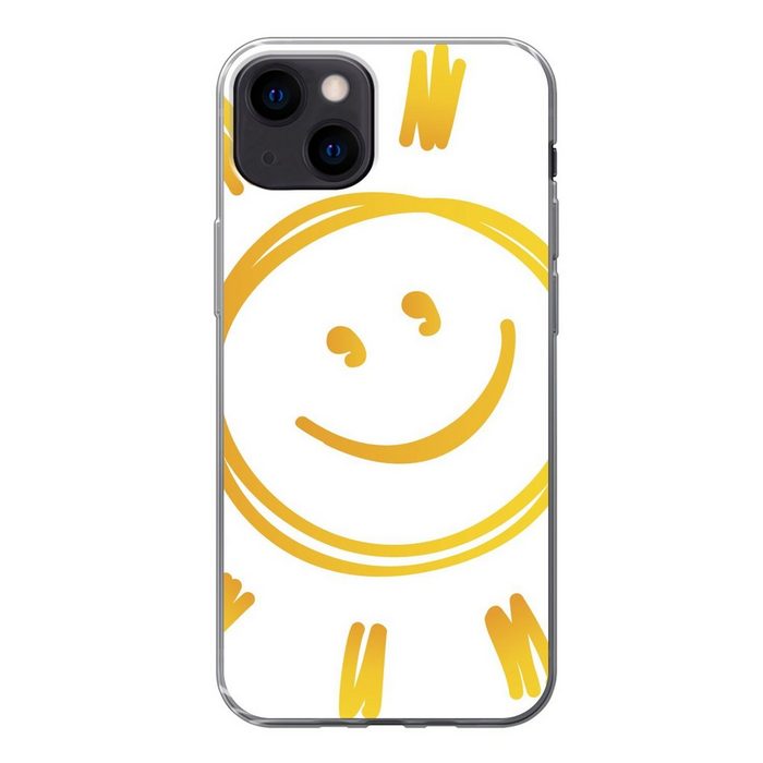MuchoWow Handyhülle Illustration einer lächelnden Sonne Handyhülle Apple iPhone 13 Smartphone-Bumper Print Handy