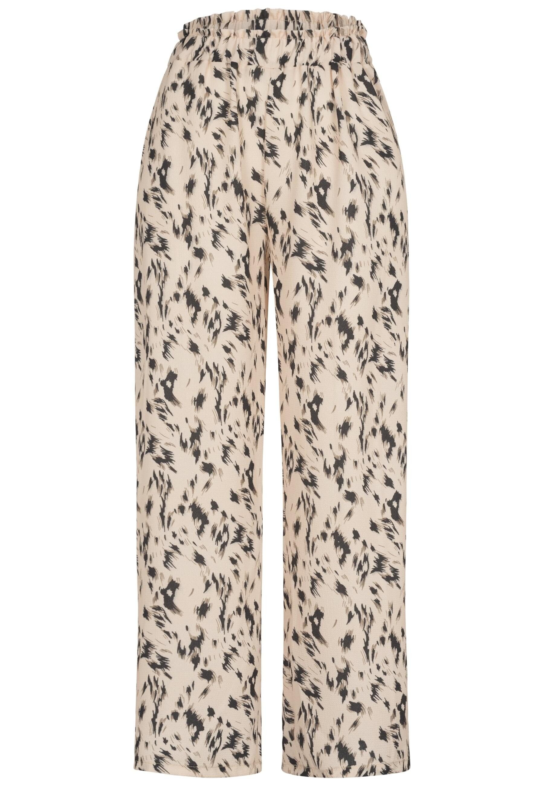 CLOUD 5IVE Stoffhose CLOUD 5IVE Summer Crepe-Pants with animal print (1-tlg)
