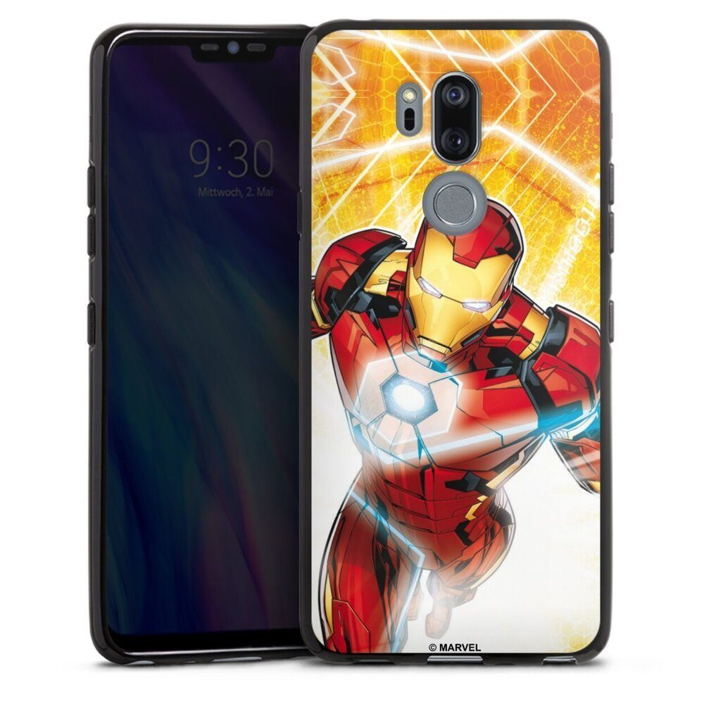 DeinDesign Handyhülle Iron Man on Fire, LG G7 ThinQ Silikon Hülle Bumper Case Handy Schutzhülle