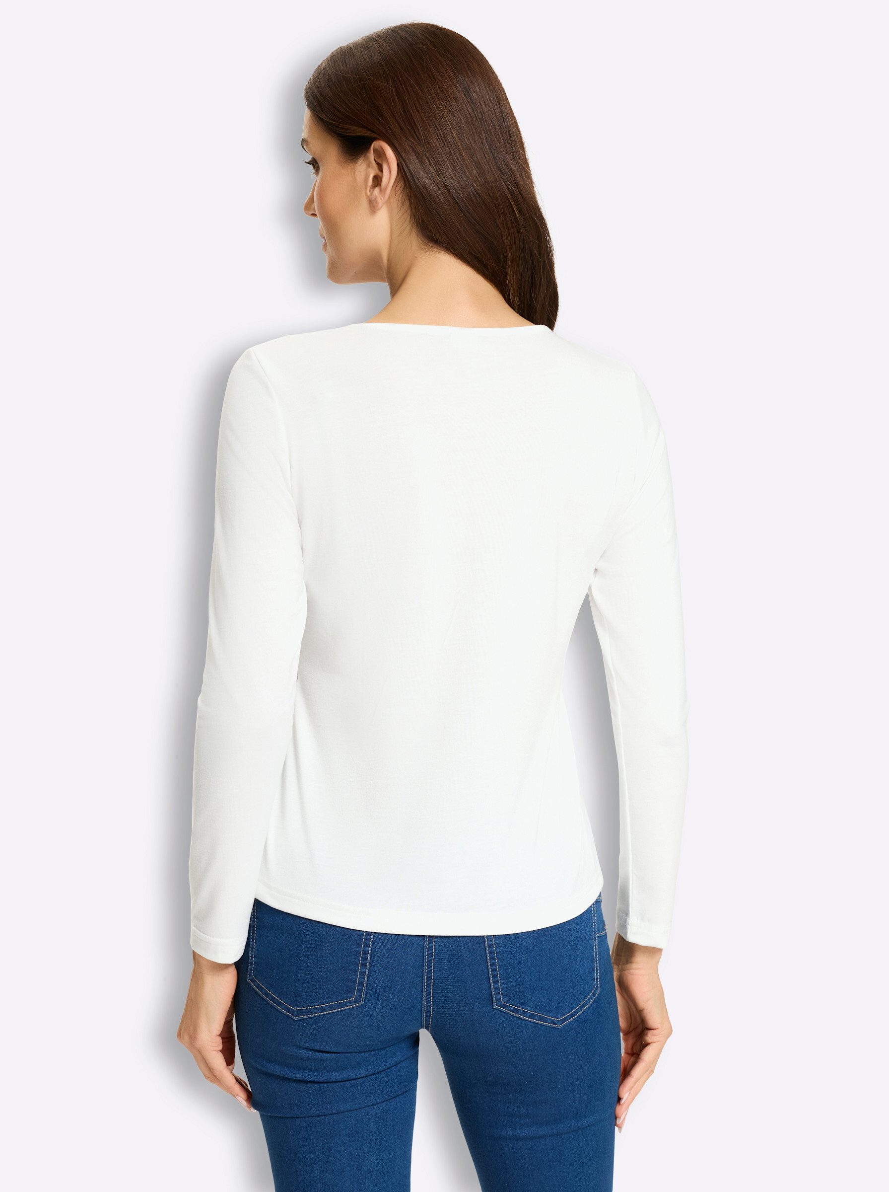 heine T-Shirt Druck-Shirt Langarm