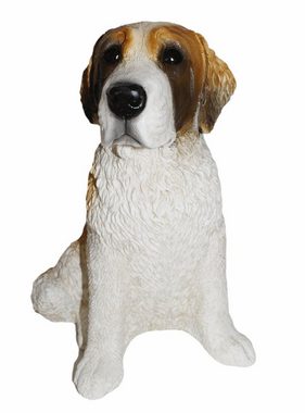 Castagna Tierfigur Deko Figur Hund Bernhadiner Hundefigur Saint Bernard sitzend Kollektion Castagna aus Resin H 32 cm