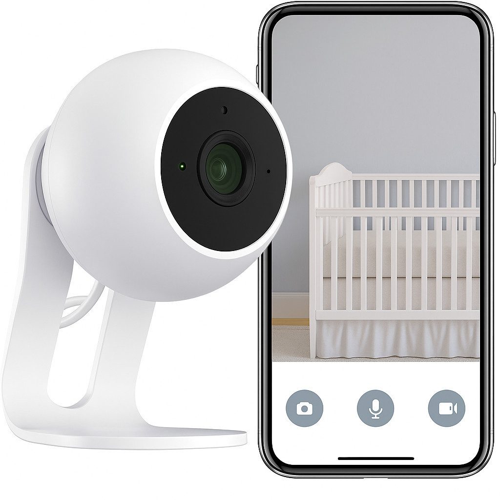 Winees Video-Babyphone, 2K HD Auflösung, Babymonitor, 1-tlg., App 24x7 Überwachung, Bewegungserkennung, Zwei-Wege-Audio, Flexible Installation, sicher, einfach – mit Alexa