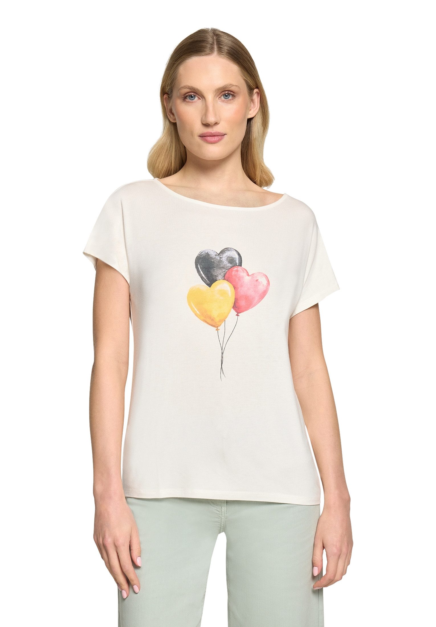 Kurzarmshirt Damen mit U-Boot-Ausschnitt