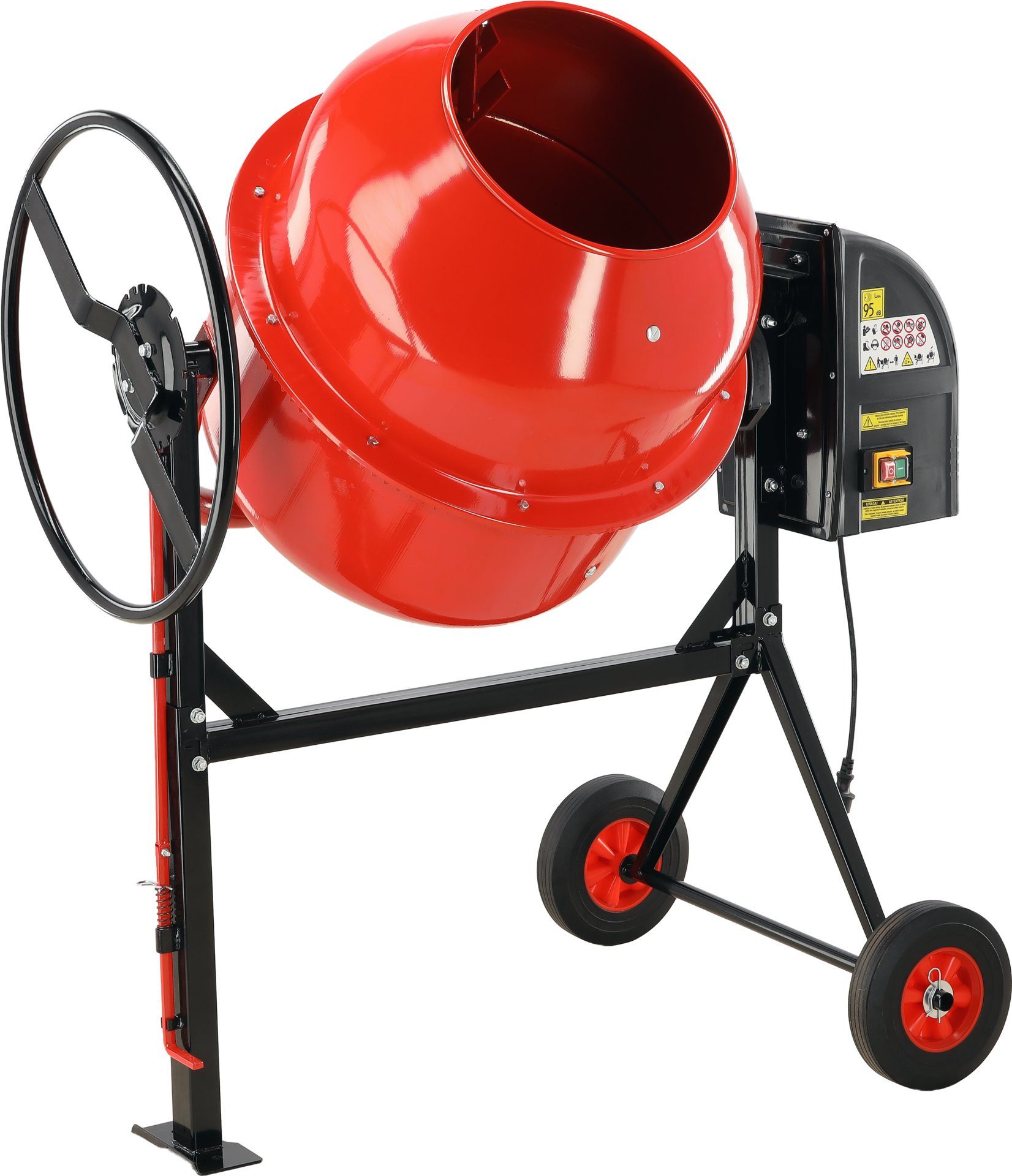 Yato Betonmischer Elektrischer Betonmischer 180 L, 800 W, 65kg, 126×85×140cm, Qualität